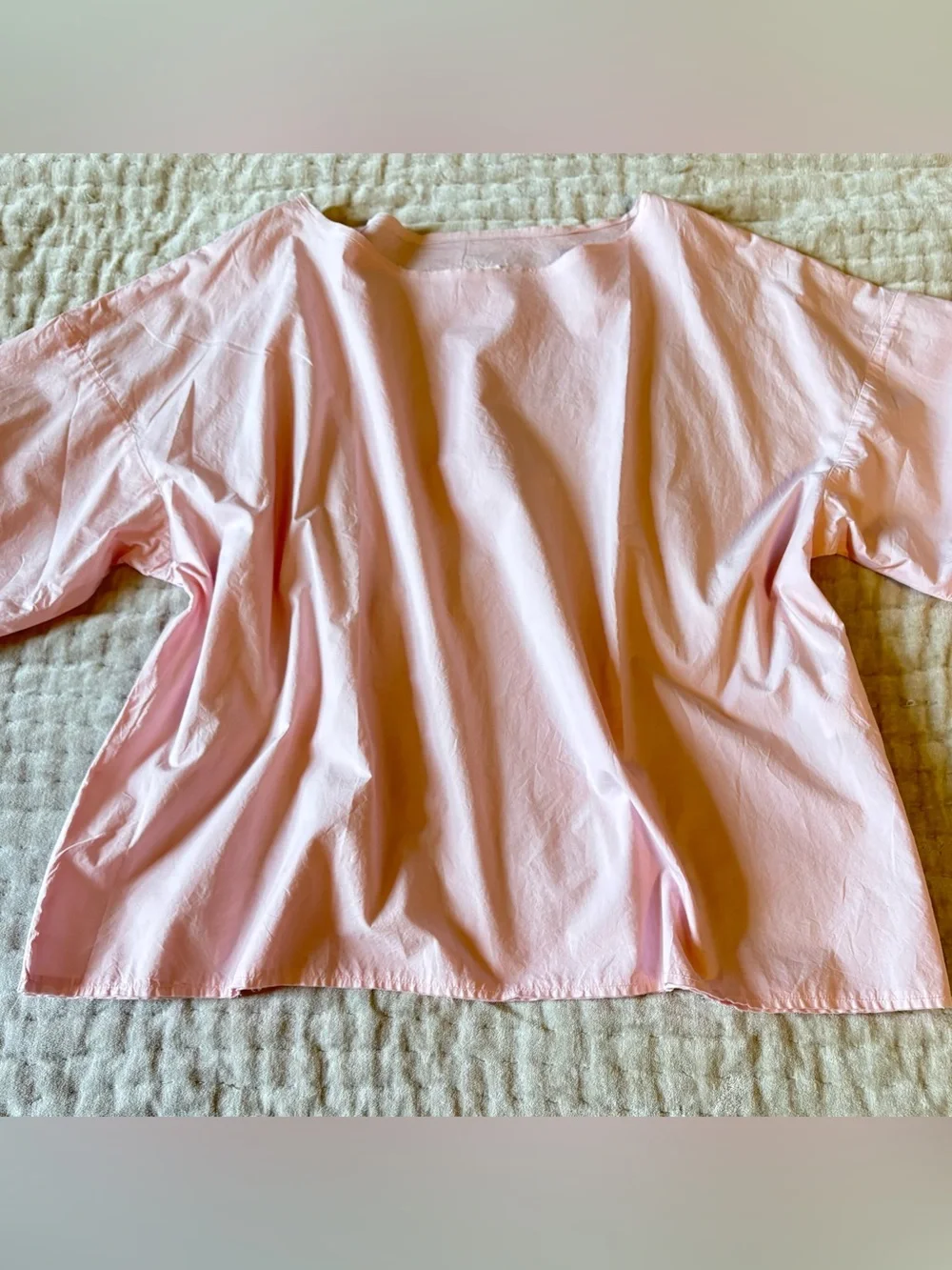 MANUELLE GUIBAL The Zani Top in Pearl Pink Parisian Boxy Blouse Cotton Poplin 0 - Picture 8 of 16